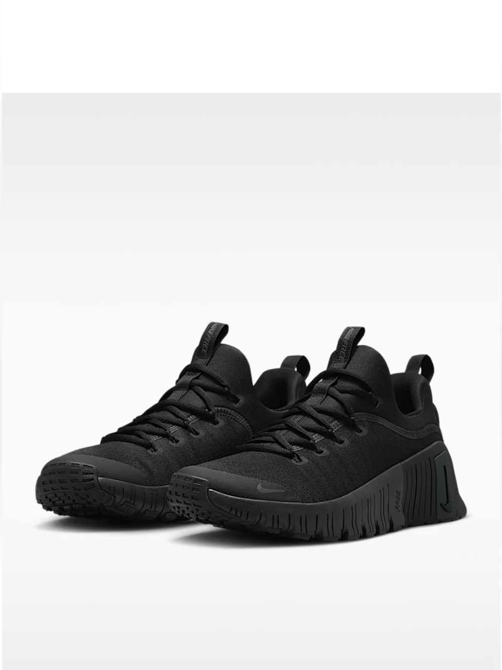 Nike Free Metcon 6 Men's All-Black Lightweight Athletic Sneakers